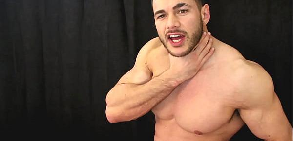  Dominating verbal choke and crush punishment from alpha muscle cock